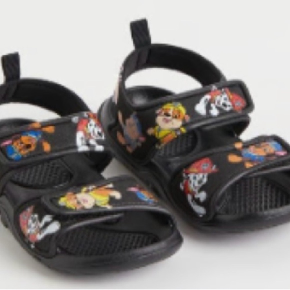Black Paw Patrol Sandals